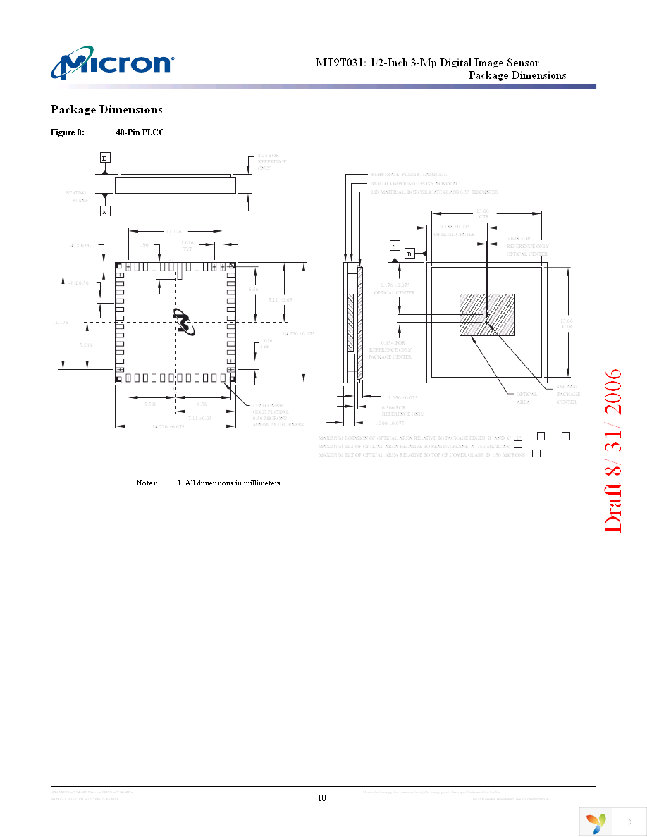 MT9T031C12STCH ES Page 11